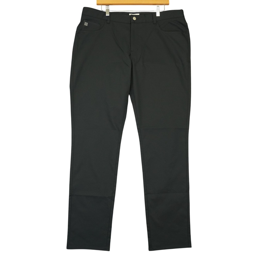 Peter Millar Pants Men 38x34 Black Crown Sport Performance 5-Pocket EB66 Golf